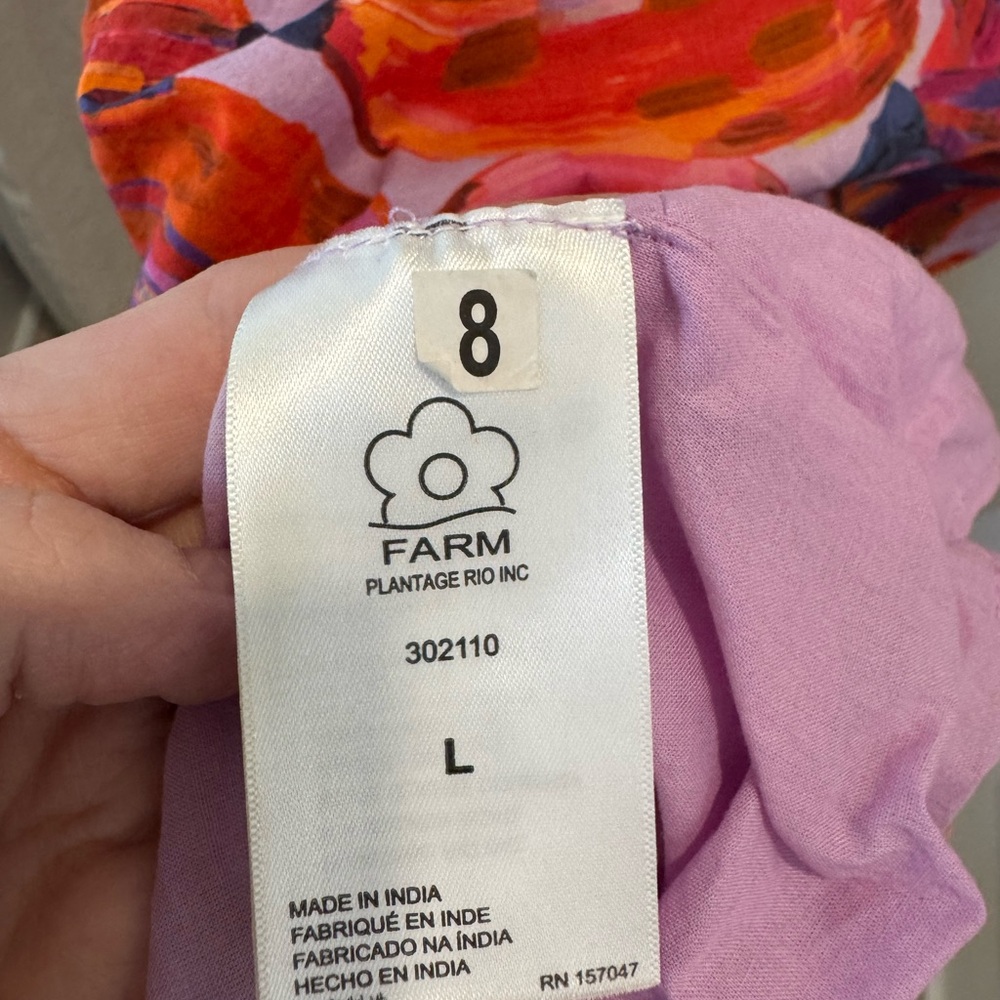 FARM Rio Tropical Banana Pink Maxi Dress size L - Picture 9 of 12